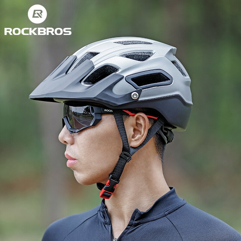 Rockbros capacete de bicicleta masculino feminino eps segurança ciclismo capacete ultra-leve integralmente moldado mtb mountain road capacete de bicicleta