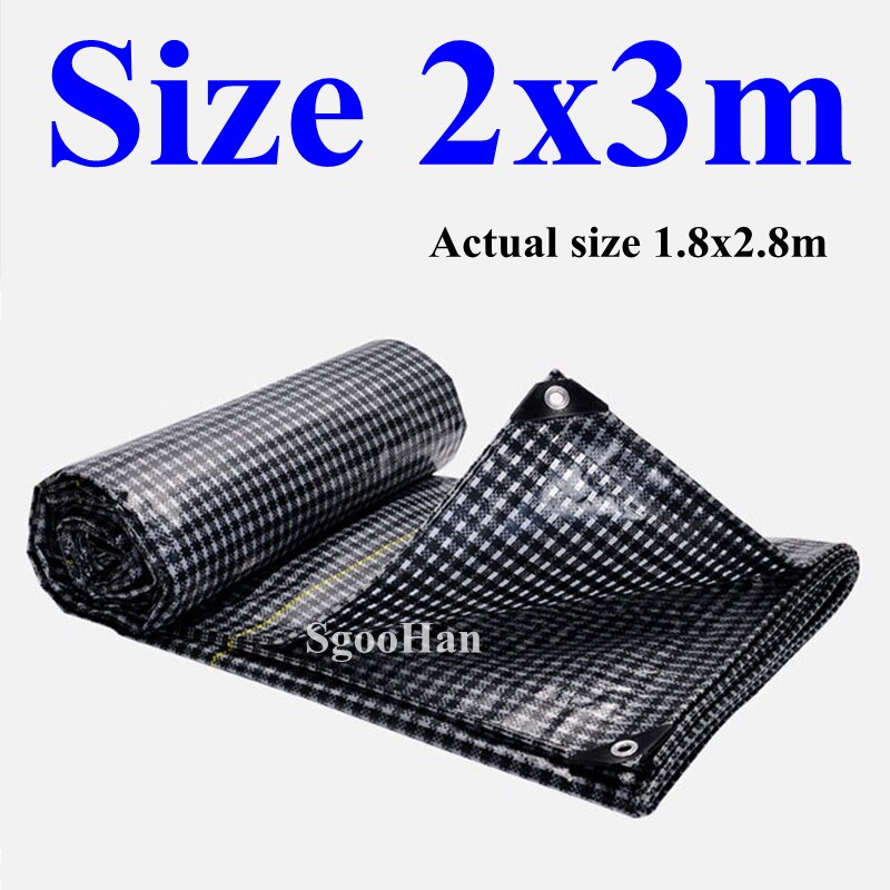 0.32mm pe presenning regntät duk utomhus markis skuggning segel båt lastbil skärmtak mark duk hund husdjur hus vattentät duk: 2 x 3m