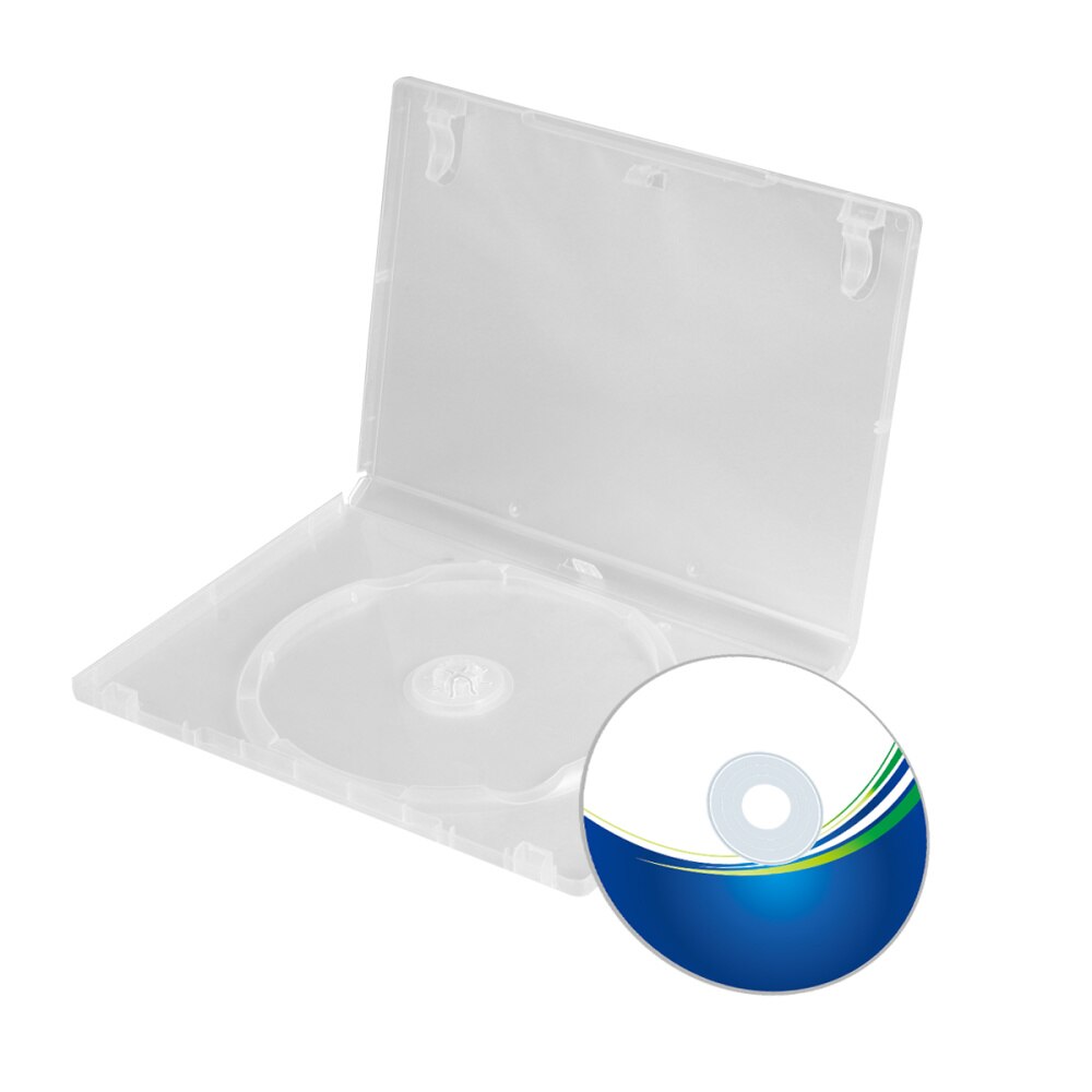 6PCS Storage Box Transparent Case Package Portable for Home Cinema - Single Disc