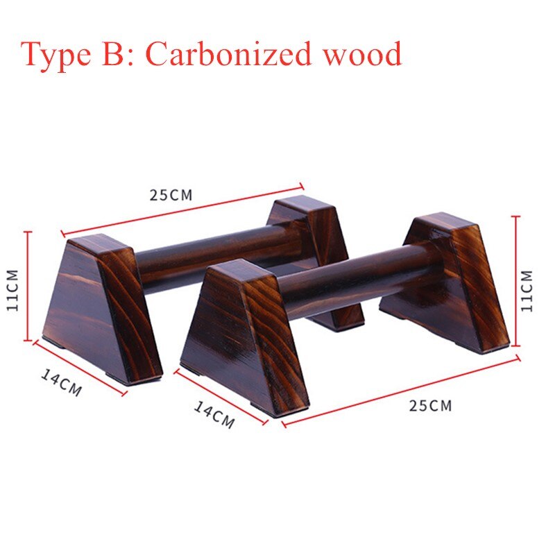 Tabla de flexiones de madera para hombre y mujer, barras de soporte de entrenamiento para Fitness, culturismo, equipos deportivos para el hogar: Type B 25cm