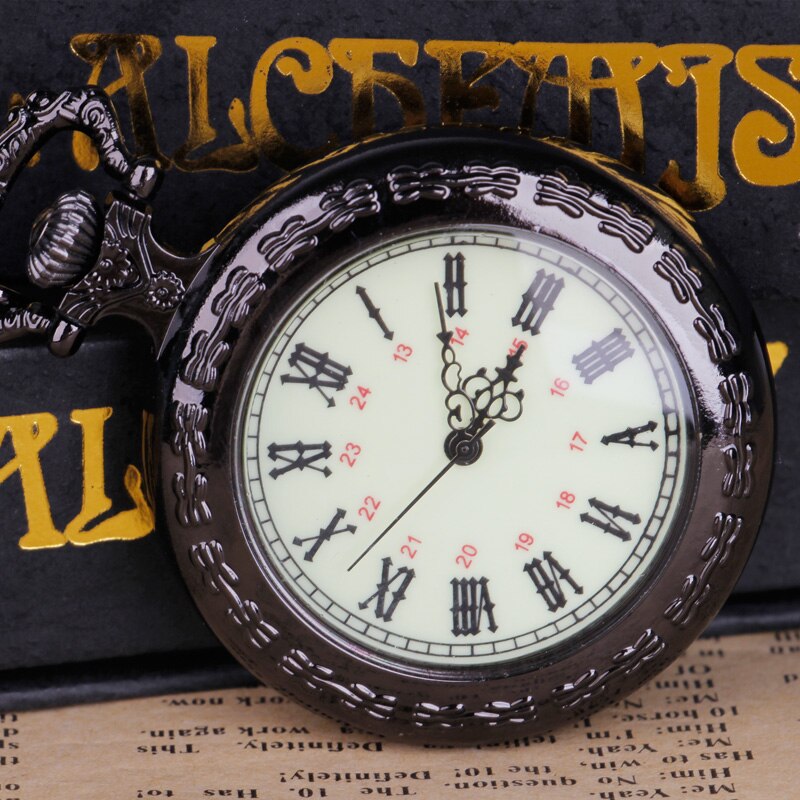 Vintage Quartz Pocket Watch Flip Fob Womens Mens Watch With Chain Roman Number Best