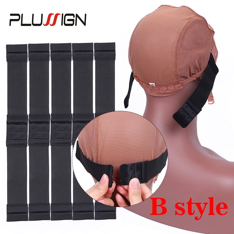 5 kpl plussign säädettävä kuminauha peruukkeihin ompelu musta peruukkinauha 2.5cm, 3cm, 3.5cm leveä peruukkitarvikkeet peruukki kiinteä materiaali