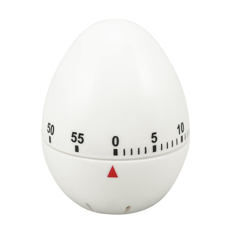 1 pc Kitchen Timer Egg Shape Household Cute Mechanical Manual Rotate Reminder Countdown Timer Cooking Timekeeper