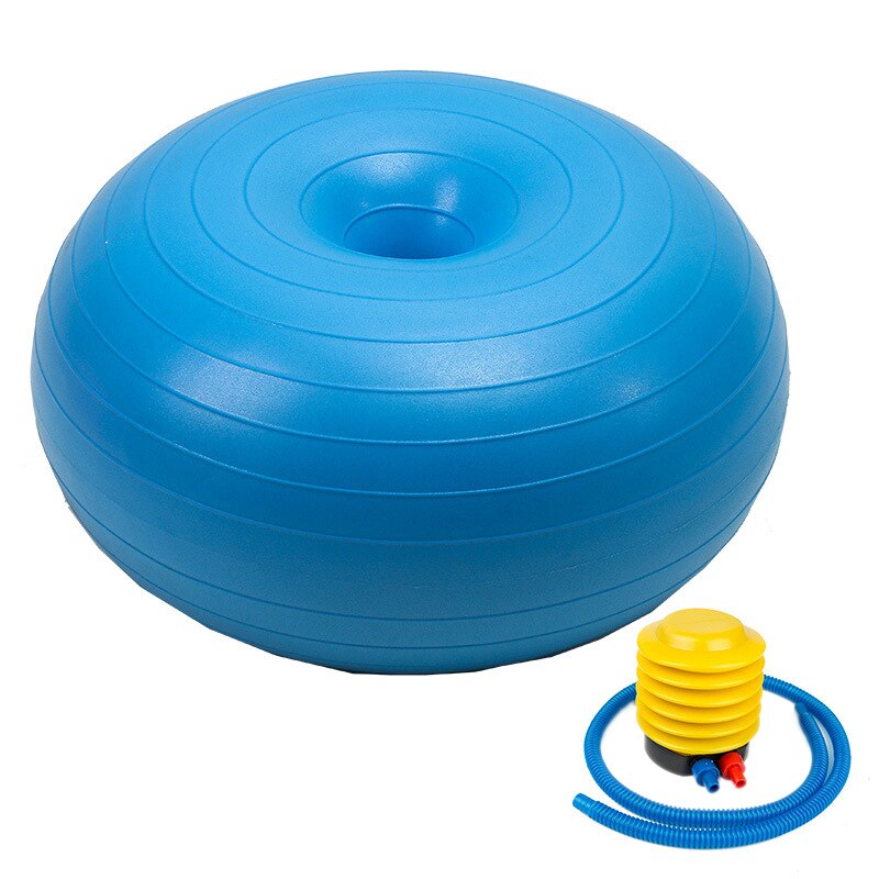 Donut Yoga EQUIPO DE espesados Anti-Explosión de Yoga Fitness Apple bola: Blue