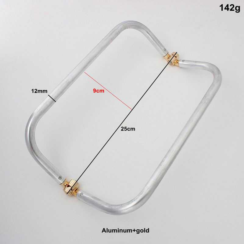 Purse frame aluminum metal tube clutch bag frame DIY Raffia handbag accessories parts: Silver