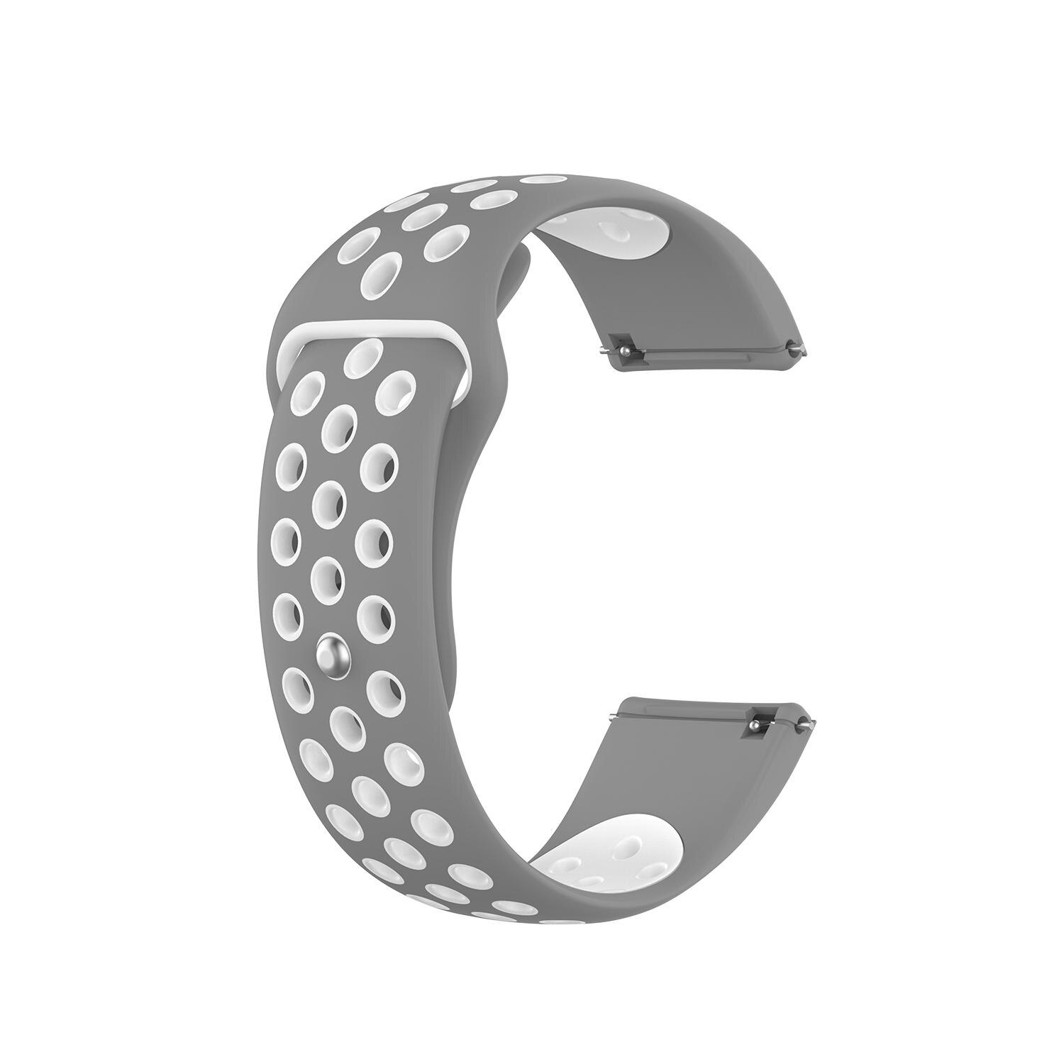 1pc silikon Armbinde runde See keine Teilt handgelenk Gurt Ersatz Sport Band Clever Uhr für Fitbit Versa 2/lite /class Serie: 09 Gary weiß