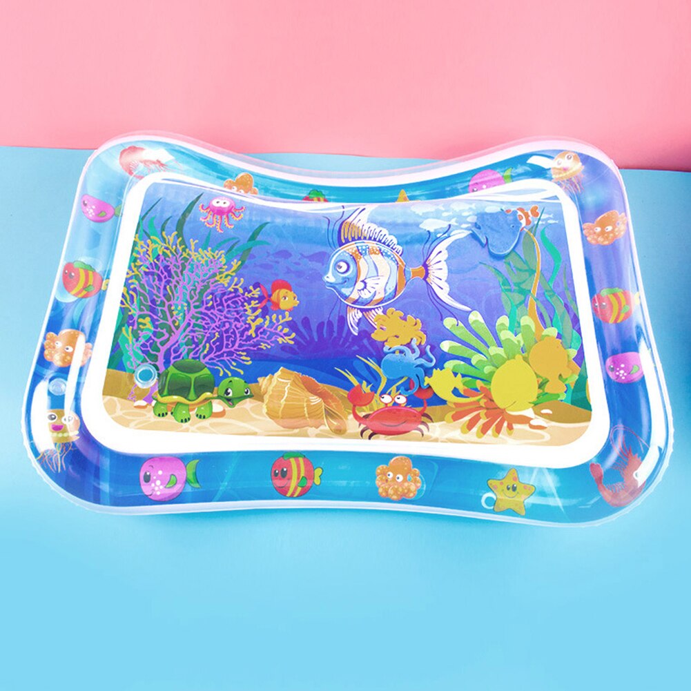 Baby Infant Cartoon Octopus Dolphin Inflatable Water Mat Summer Game Play Pad Toy Water Cushion Cartoon Pattern