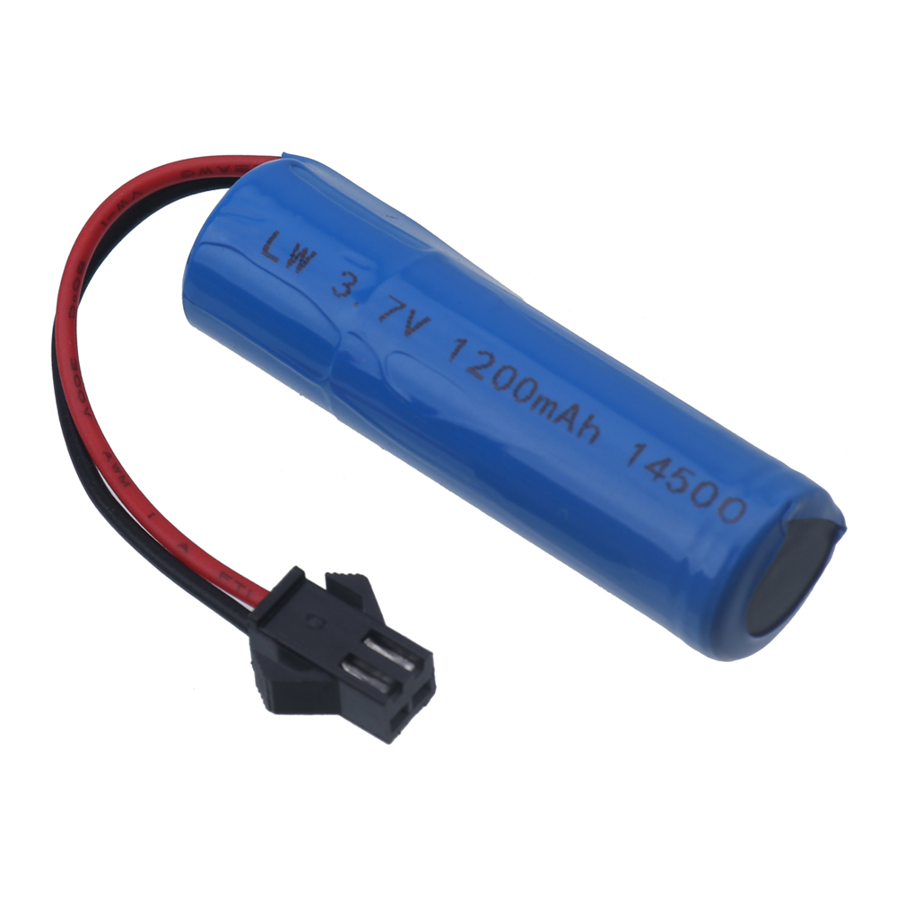 3.7V 1200mAh battery 14500 2S rechargeable battery for remote control toy helicopter train motorcycle 3.7v RC Stunt Car battery: Gold