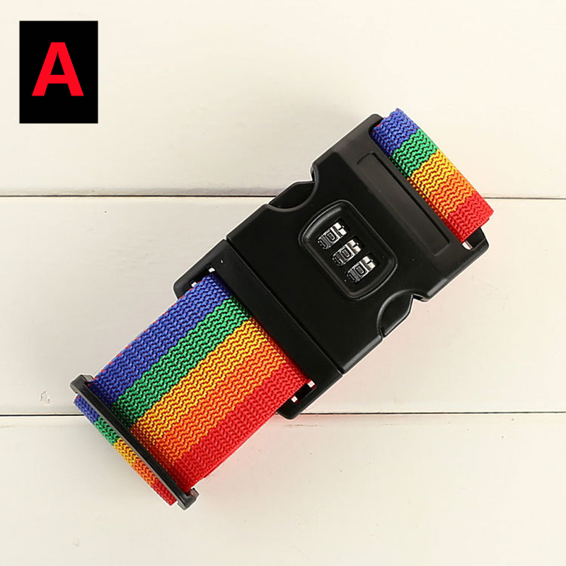 2/1PC Luggage Buckle Strap Anti-theft Password Lock Packing Belt Luggage Strap Bundling Belt Packing Belt Strap Suitcase Belts: 3/8" / Rose Gold