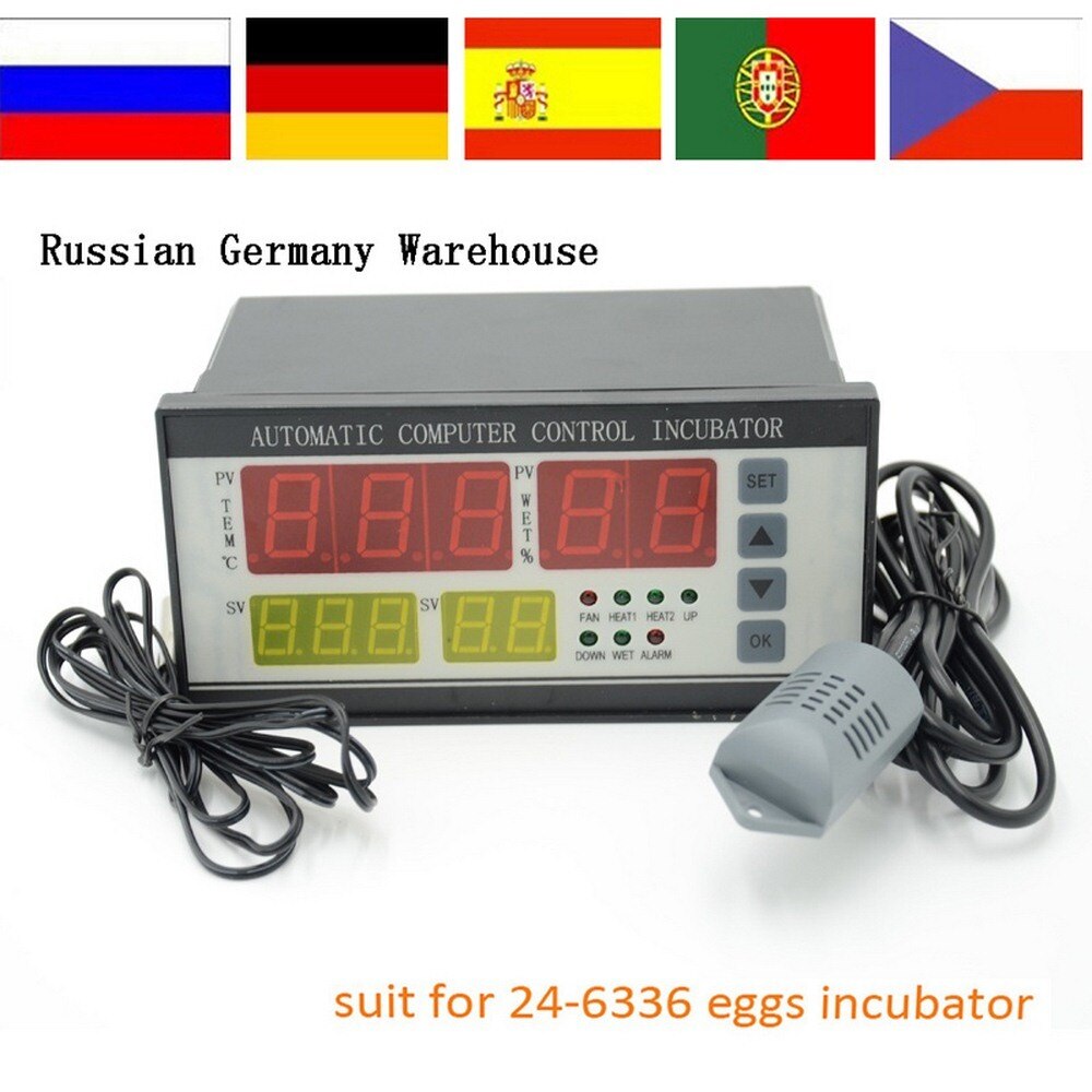 XM-18 Automatic Incubator Controller Thermostat Egg Hatcher Temperature Humidity 4 Screen Farm Egg Incubator Control System 110V