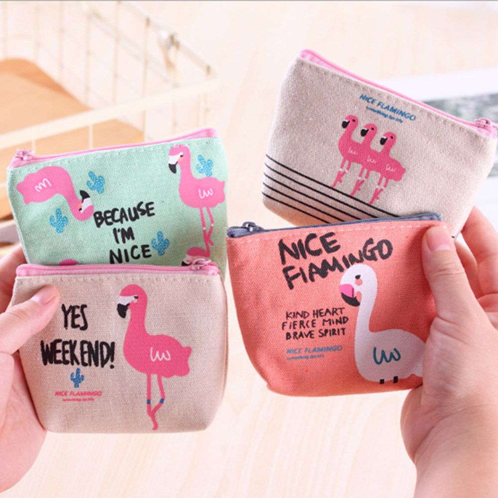 ¡Novedad! Monederos de flamenco para mujer, carteras pequeñas, Mini bolso de mano, monedero para niña con cremallera, tarjetero