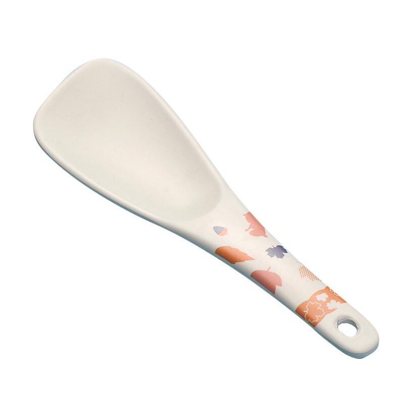 1PC Bamboo Fiber Rice Scoop Kitchen Non Stick Rice Paddle Spoon Cooker Special Large Scoop Table Serving Accessories: White
