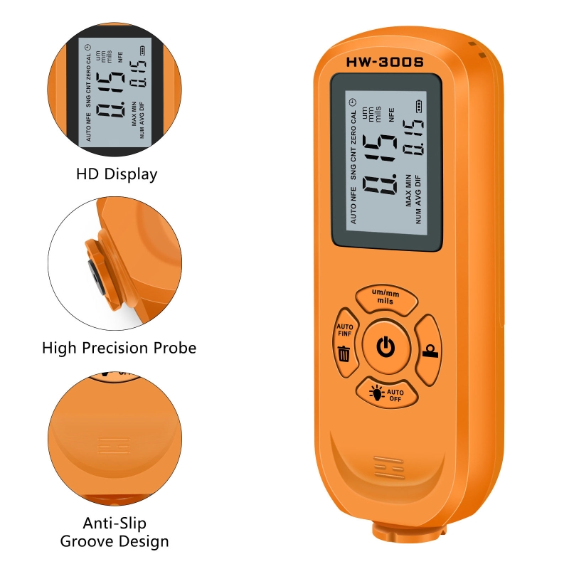 Portable Coating Thickness Gauge Car Painting Depth Gauge Paint Thickness Gauge Digital Mil Thickness Meter for Automoti P8DA