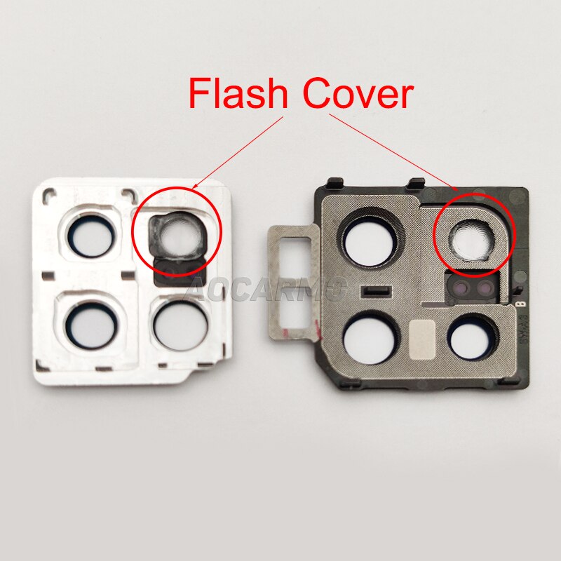 Aocarmo Achter Back Camera Lens Glas Ring Cover Met Sticker Frame Vervanging Deel Voor Huawei Mate 20/Mate 20 Pro
