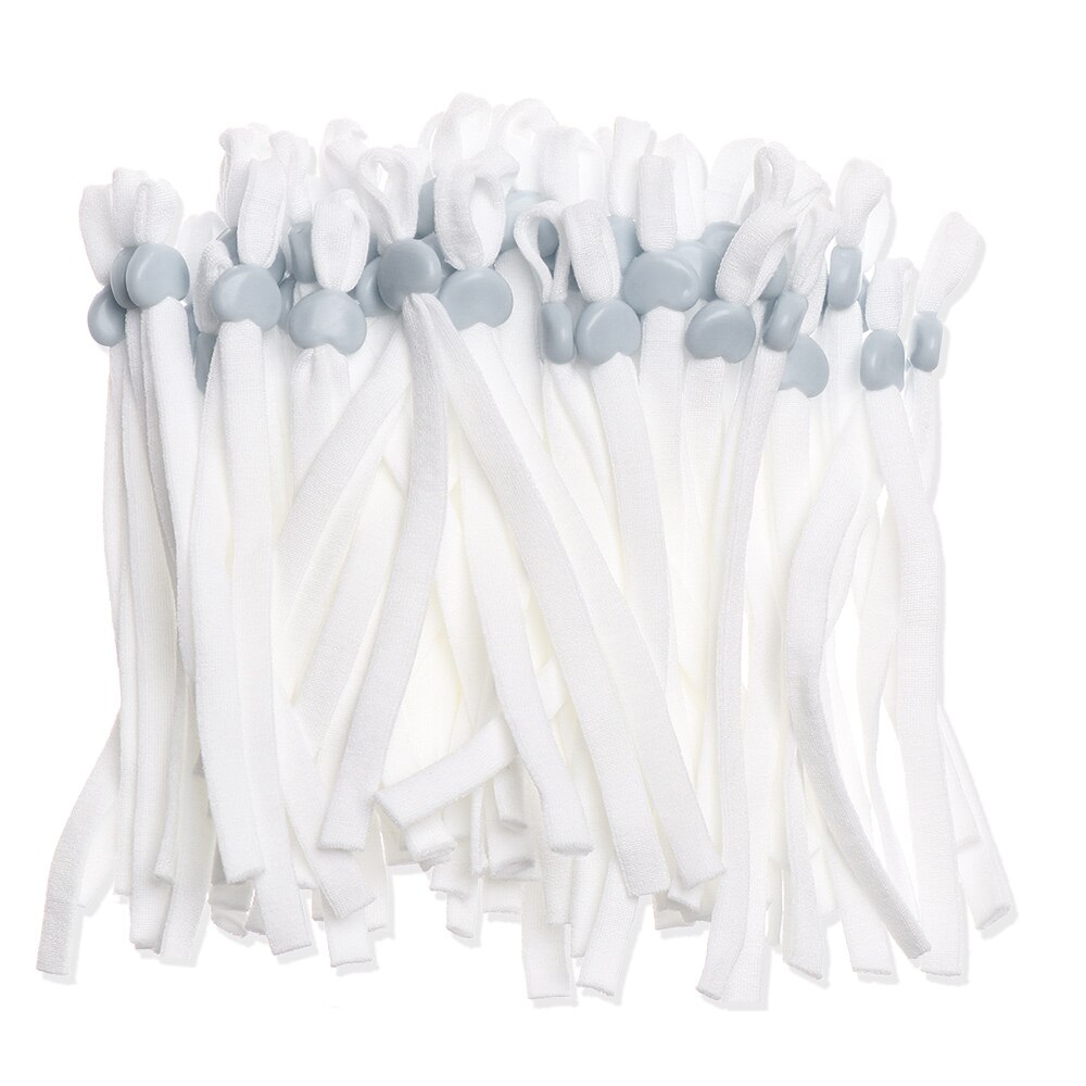 Cordones de silicona antideslizantes con hebilla del acollador, accesorios para mascarillas, amor, novedad, 50 Uds.: Grey