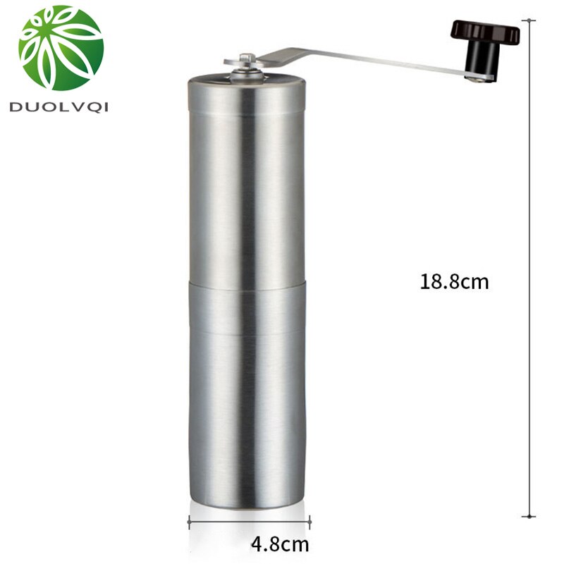 Duolvqi handmatige koffiemolen roestvrijstalen koffiemolens verstelbare koffiemolenmachine maïskoffiezetapparaat draagbare gereedschappen