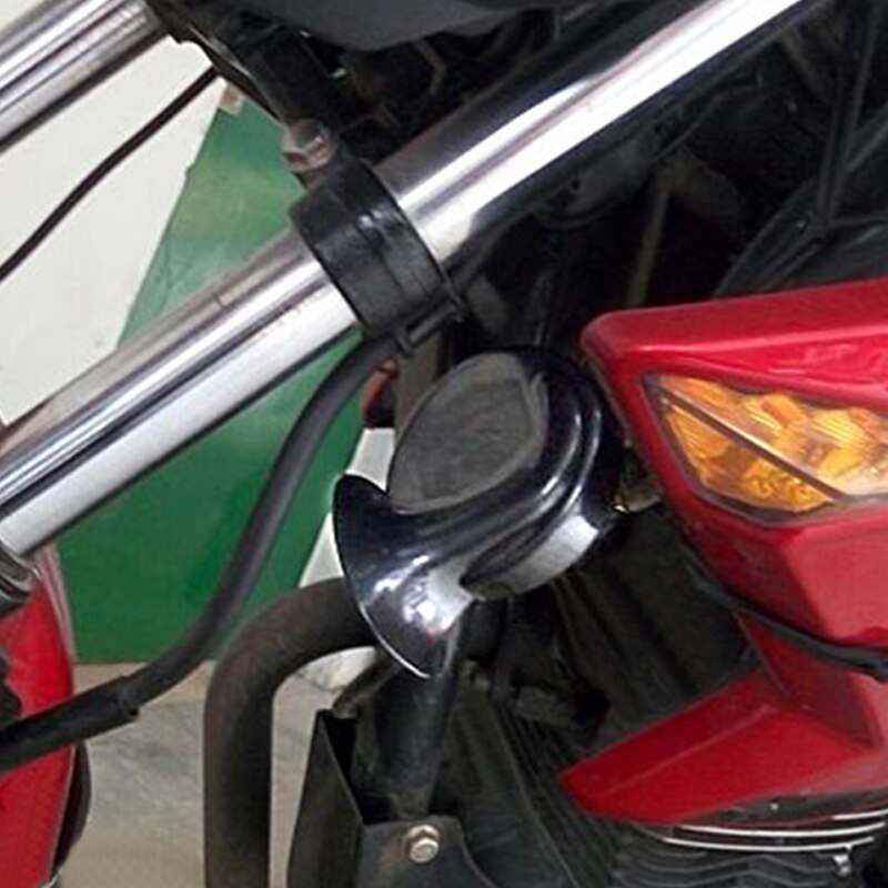 12V 110db General Purpose Motorcycle Snail Horn Electric Bicycle Waterproof Horn with Two Horn Line