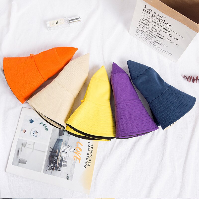 Fisherman's Hat Red Double Face Covering Hat Travel Big Edge Sun Hat Women's Versatile Japanese Net