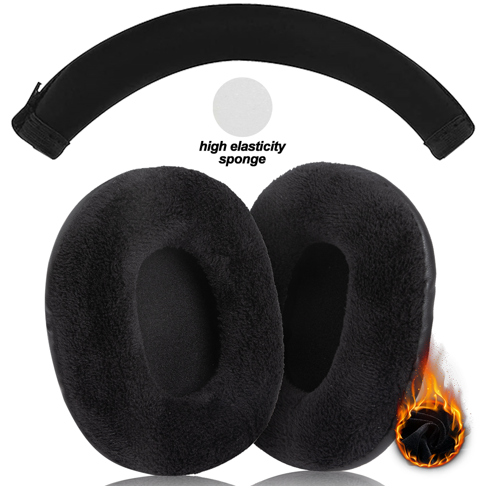 Ersatz für Audio--Technica ATH-MSR7b M10X/M20X/M30X/M40X/M50X/Profi5v/SX1a/10X8cm 100X80mm Ohrpolster Kopfhörerkissen: Schnee