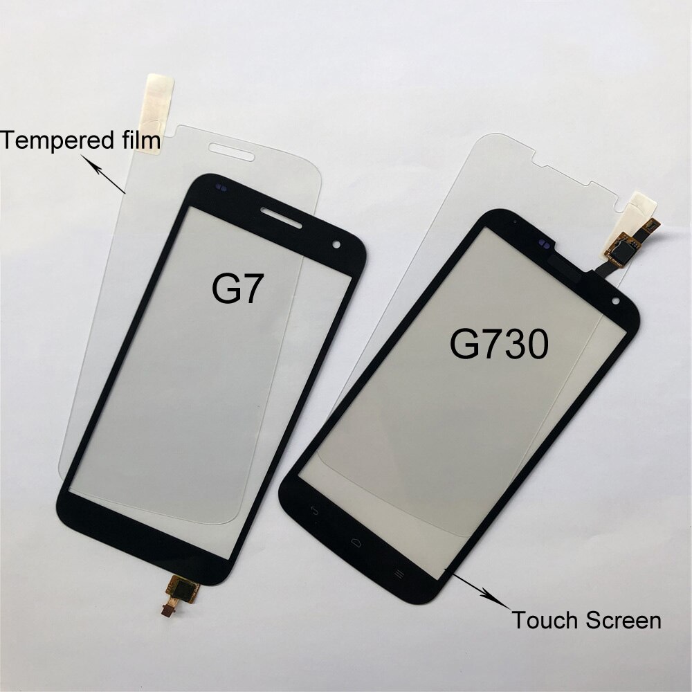 Vidrio táctil para Huawei Ascend G510 G6 G610 G7 G730, Panel de Digitalizador de pantalla táctil, repuesto de película de vidrio templado gratis