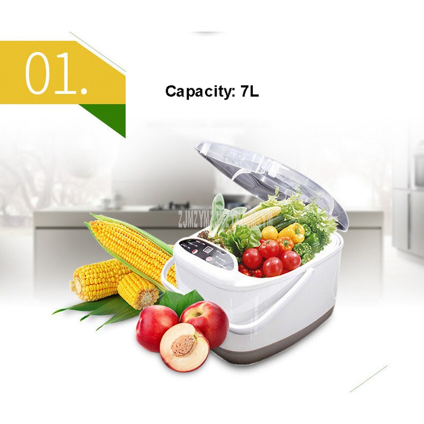 7L Household Fruit and Vegetable Ozone Washing Machine Ozone Disinfection Washer Sterilizer Sterilizing Detoxification Machine