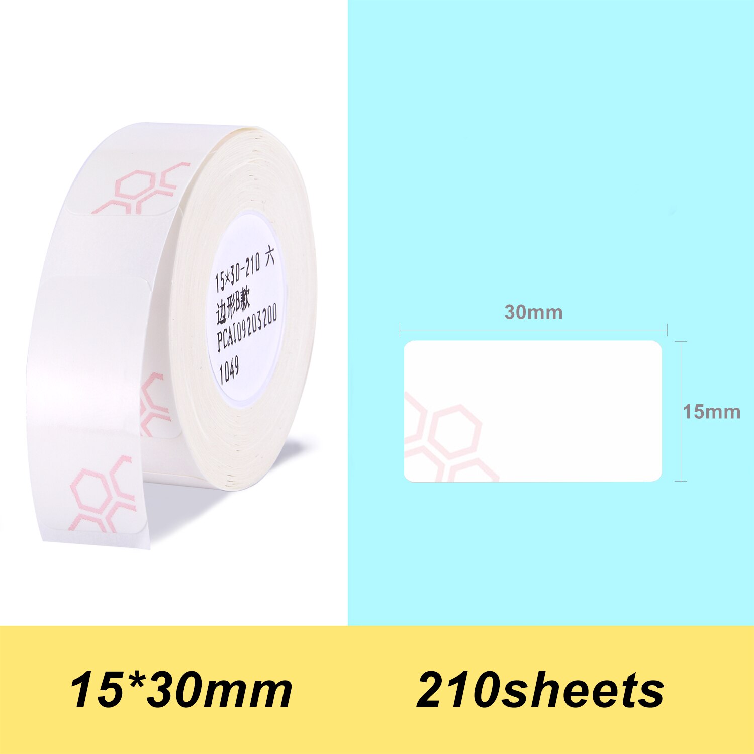 Niimbot D11 transparent Label Paper 14*30mm 210pcs/roll Barcode Price Size Name Blank Labels Waterproof