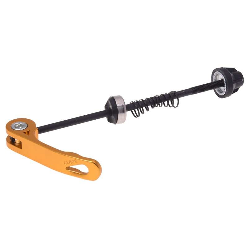 Pair MTB Bike Wheel Skewer Quick Release QR Front Rear Axle Yellow
