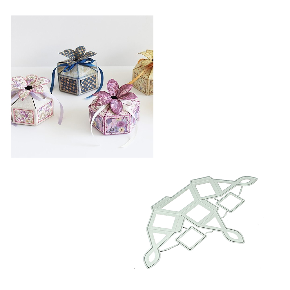 Lychee Life Candy Box Die Cutting Template DIY Cutting Dies Wedding Craft Box Accessiory