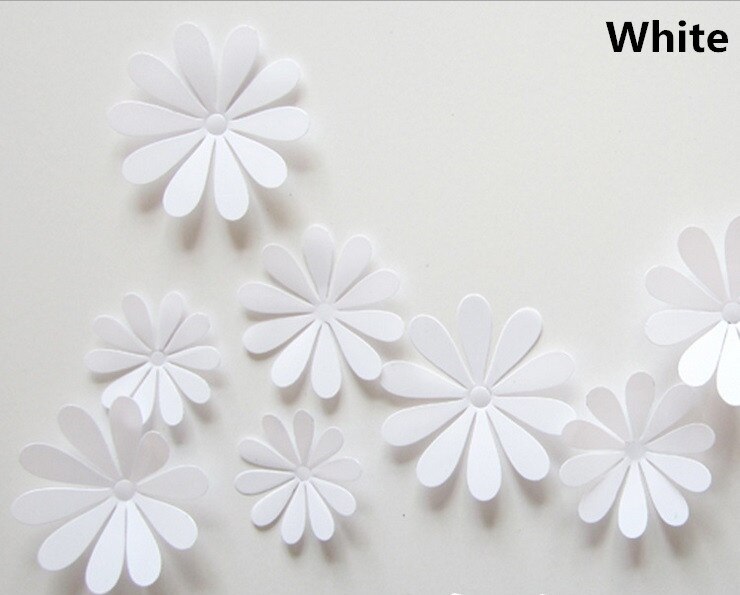 3D PVC Flower Wall Stickers Home Decor Flower Wall Decals for Kids Room TV Wall Stickers Kitchen Kids Wall Sticker: 4