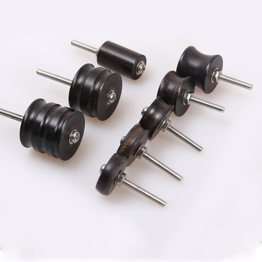 8pcs Leather Burnisher Leather Slicker Tool Drill Edge Burnisher Pointed Creaser Electric Polished Head DIY Leather Tools set