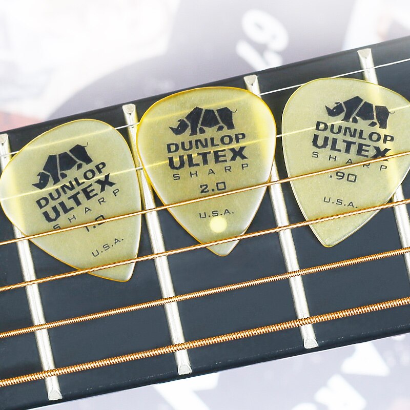 Dunlop Ultex Sharp Guitar Pick Plectrum Mediator 0.73mm-2.0mm Bass Mediator Acoustic Electric Classic Guitar Parts Guitar Picks