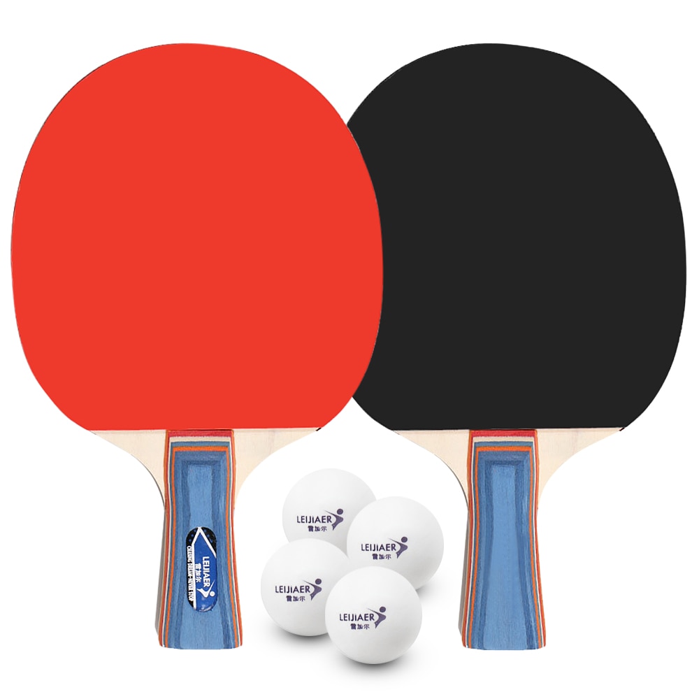 Table Tennis 2 Player Set 2 Table Tennis Bats Rackets with 4 Ping Pong Balls for School Home