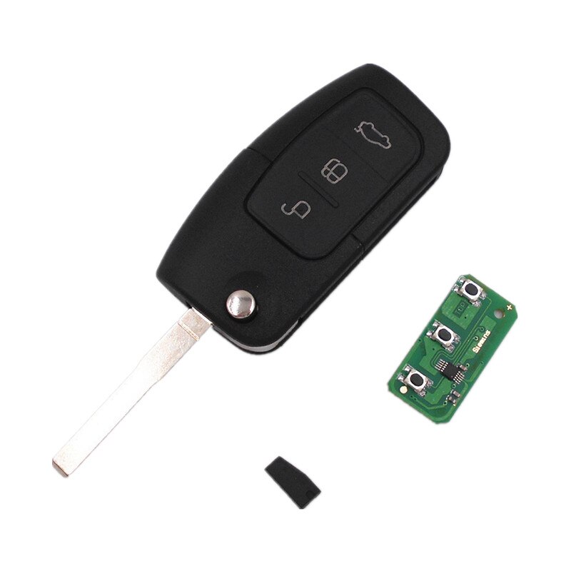 Big 3 Button Remote Key + remote + transponder 4D63 4D60 Chip FOR FORD Focus Mondeo TRANSIT car key