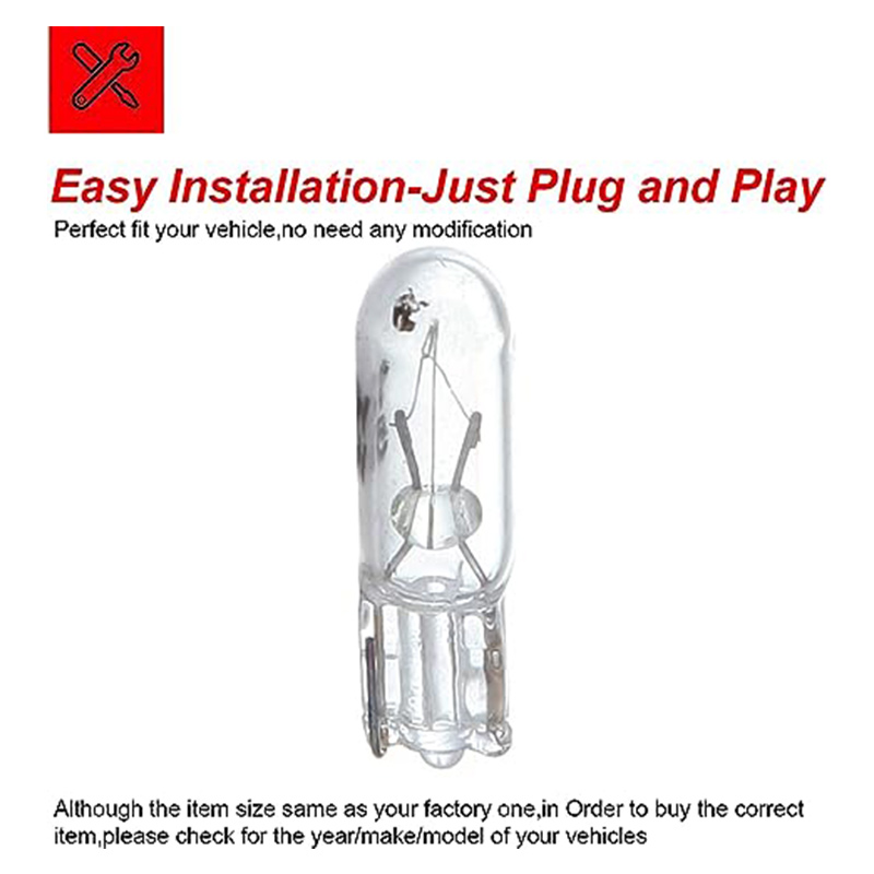 10 Uds T5 12v 1,2 w W2W lámpara halógena blanca para coche luces de instrumentos bombilla para tablero luz Interior de coche estilo de coche