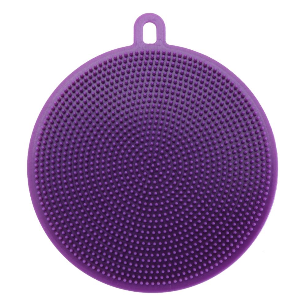 1/3/4pcs Kitchen Cleaning Brush Silicone Dishwashing Brush Pot Pan Sponge Scrubber Fruit Vegetable Dish Washing Cleaning Brushes: Q
