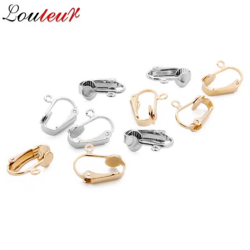 LOULEUR 20pcs 13.5*16.5mm No Pierced Non-piercing Earcuff Ear U Shape Clip-on Clip Earrings For Women Jewelry