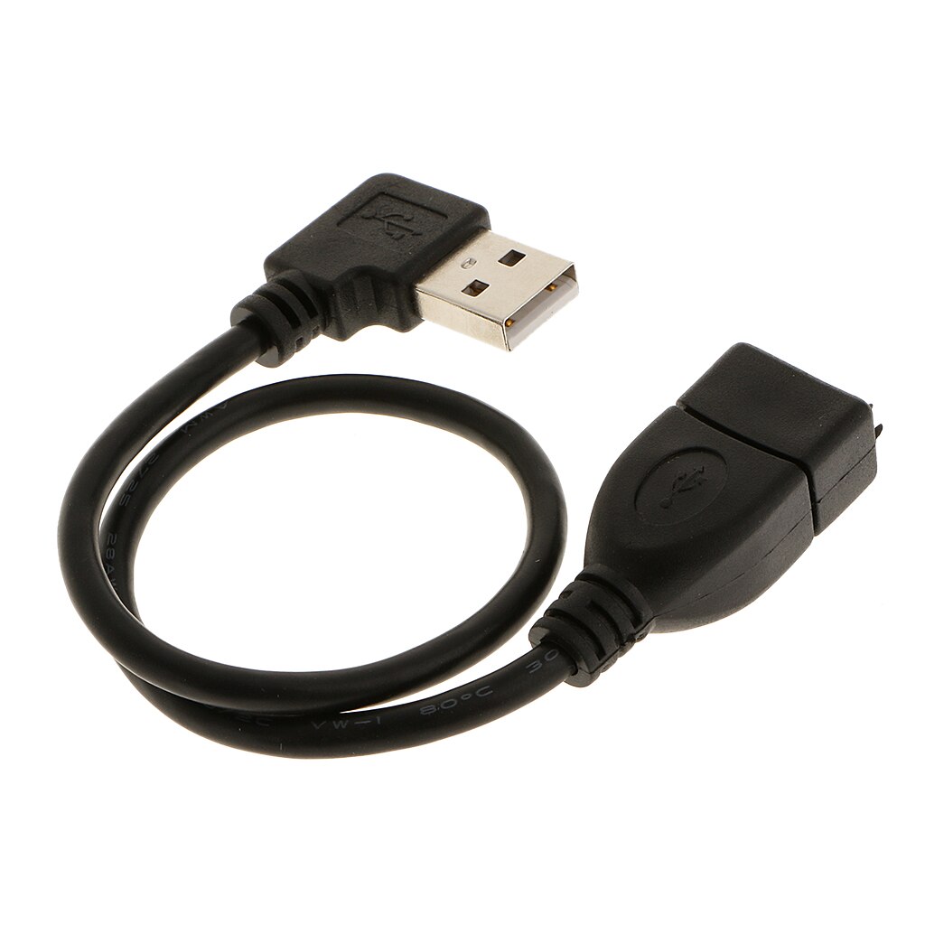 20cm USB Right Angle Extension Adapter Converter Cable For PC Laptop Camera