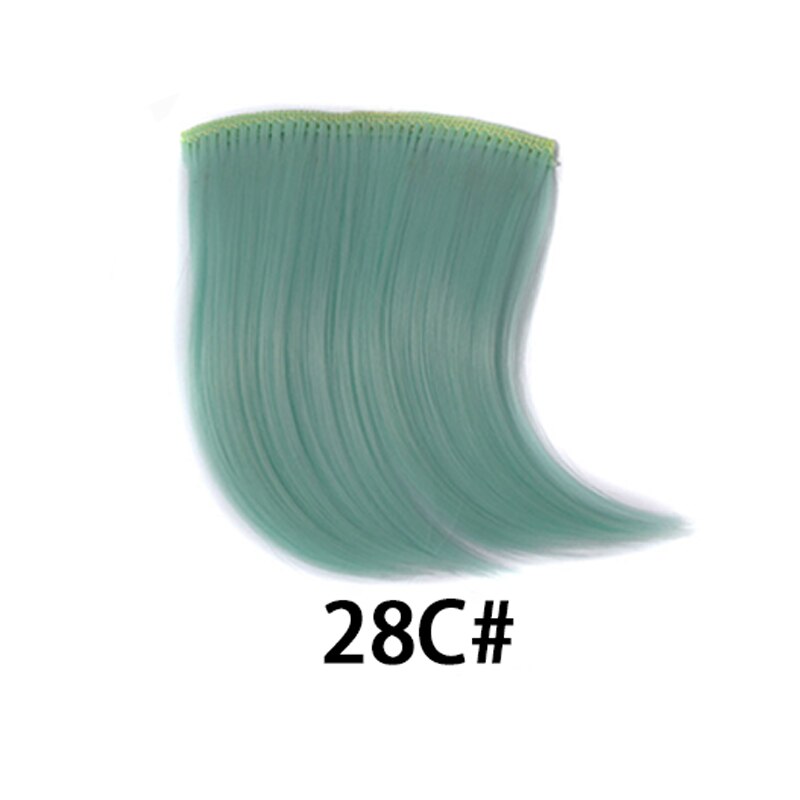 1pc 12 färger snygga tjejer clip on clip framtill bang lugg hårförlängning bit tunna mini peruk horn förläng luggen: 28c