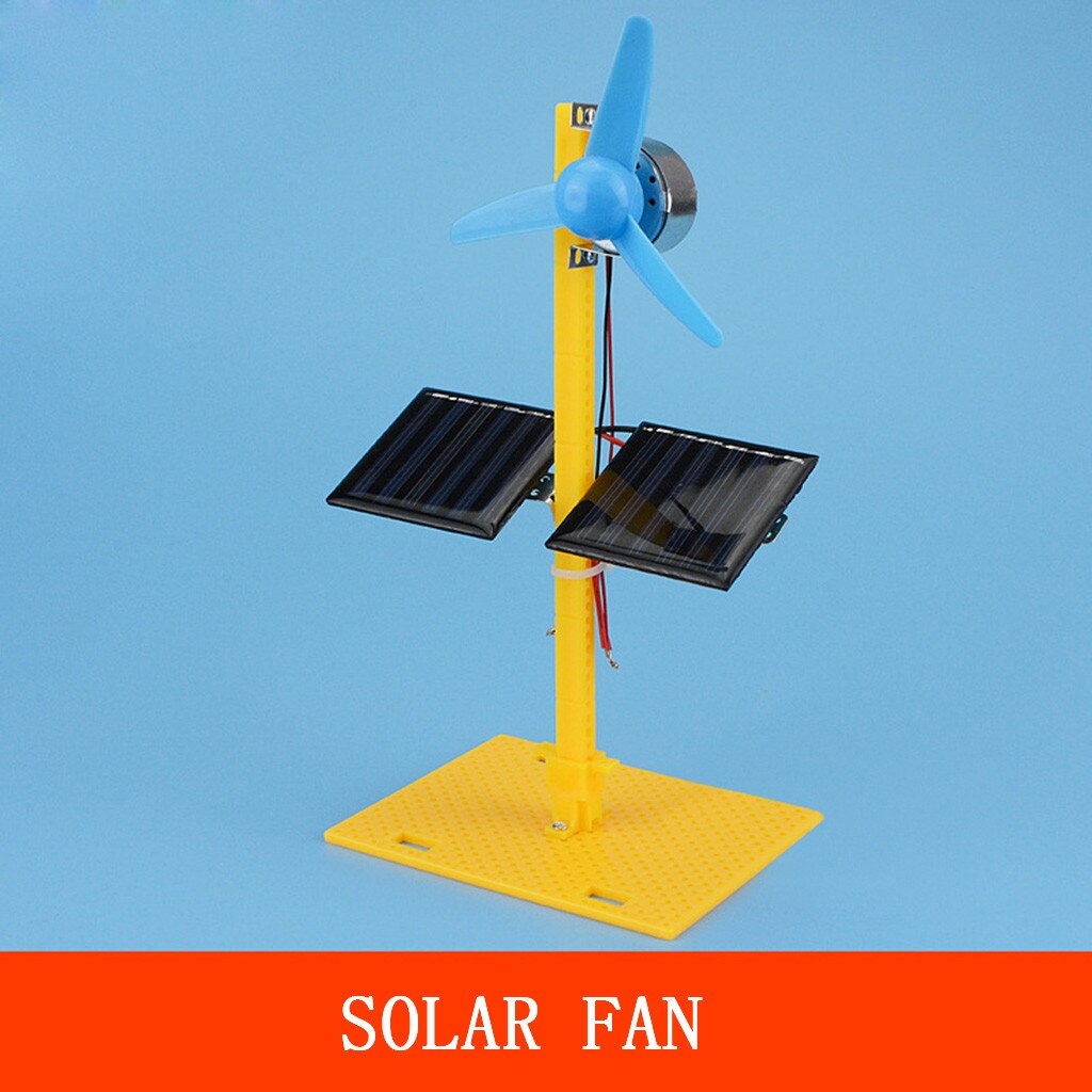 Solar- Fan Modell DIY Kunststoff Solar- Fan Modell Gebäude Montage freundlicher Spielzeug Generator DC Motor- Mini Fan Tafel Wissenschaft Bildung spielzeug