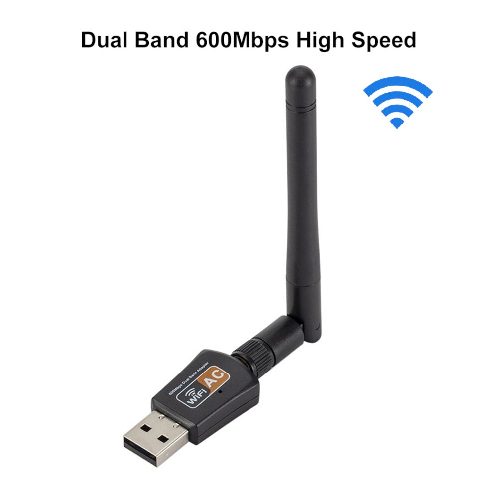 600Mbps Wifi Adapter Dual Band 2.4G/5.8G Wireless Network Card Adapter 802.11ac USB Wifi Adapter For Desktop/Laptop/PC
