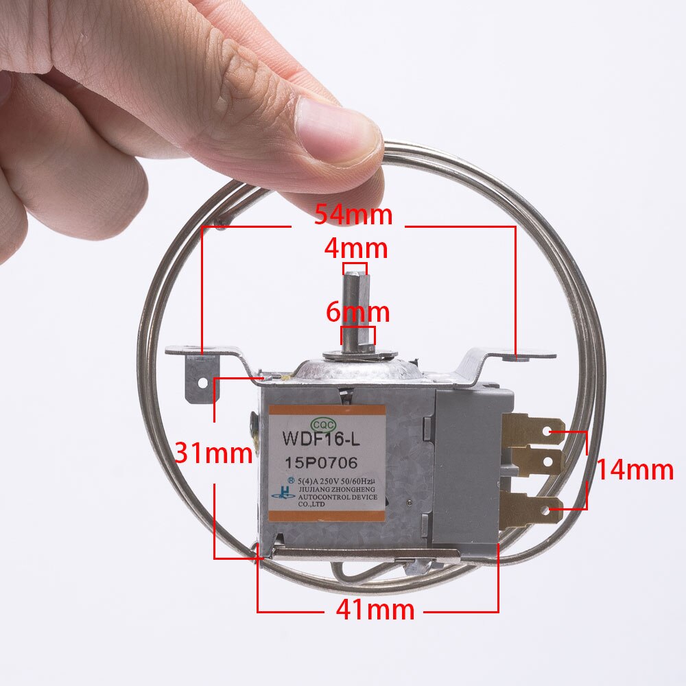 WDF16L 5(4)A freezer Refrigerator thermostat 250V 70cm wiring adjustable manual temperature controller 3 foot