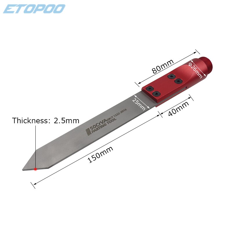 Wood Rotary Turning Tool Cutter Wood Parting Tool Lathe Chisel Steel Blade Hand-held Lathe Cutter Woodworking Tools