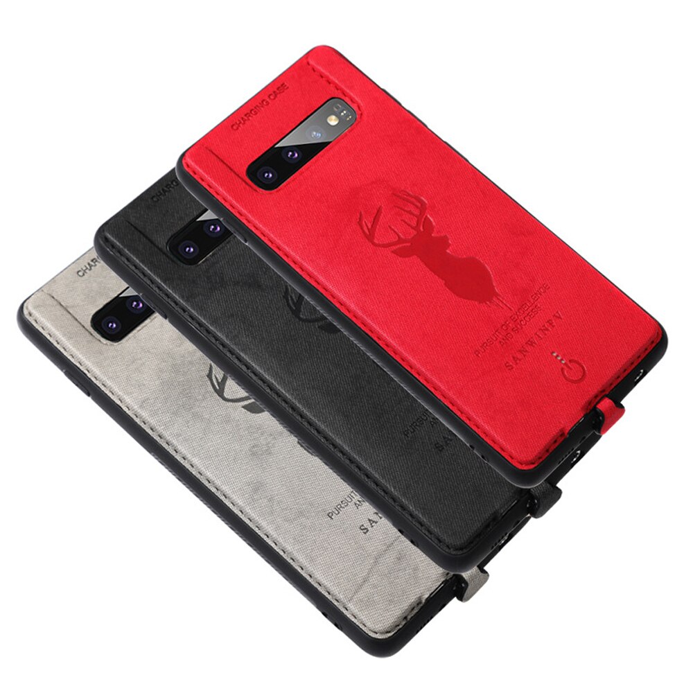 Funda de cargador de batería portátil para Samsung Galaxy S10/S10plus Note9, funda de piel con Clip trasero, funda protectora para teléfono móvil con cargador rápido