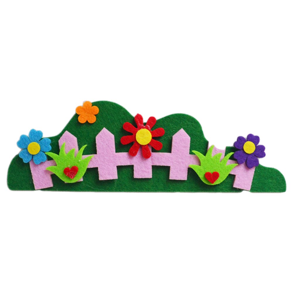 Pegatina de tela de fieltro extraíble interactiva para jardín de infancia reutilizable de fácil aplicación decorativa de tipo valla para de habitación de niños: 5
