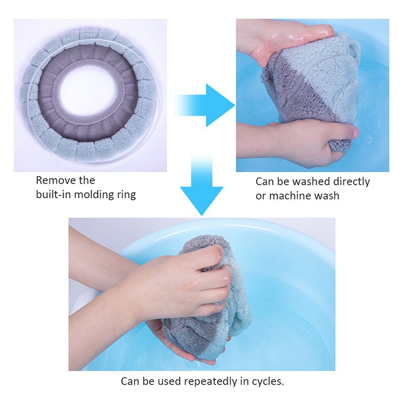 La couverture confortable de siège de toilette est des articles sanitaires chauds, doux et réutilisables de flanelle