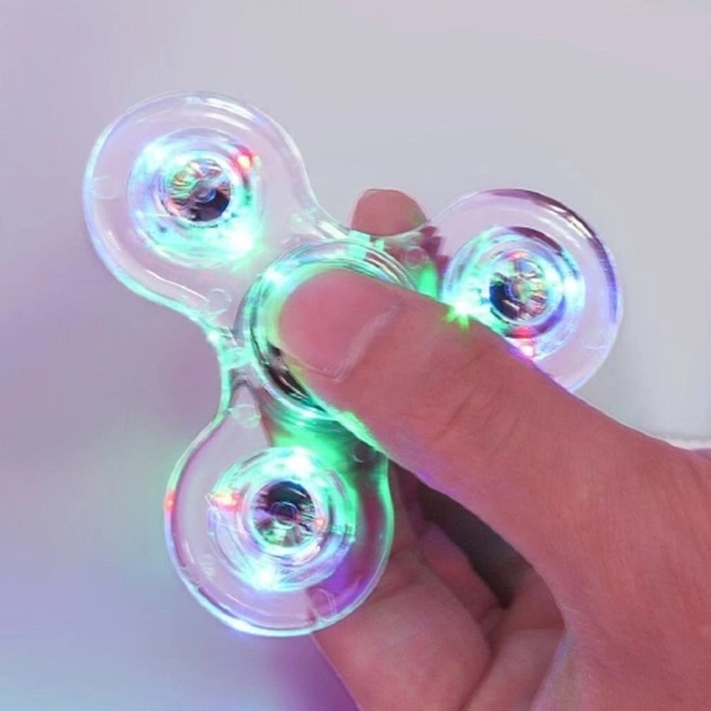 Juguete Spinner con luz LED, juguetes antiestrés de ansiedad de alivio