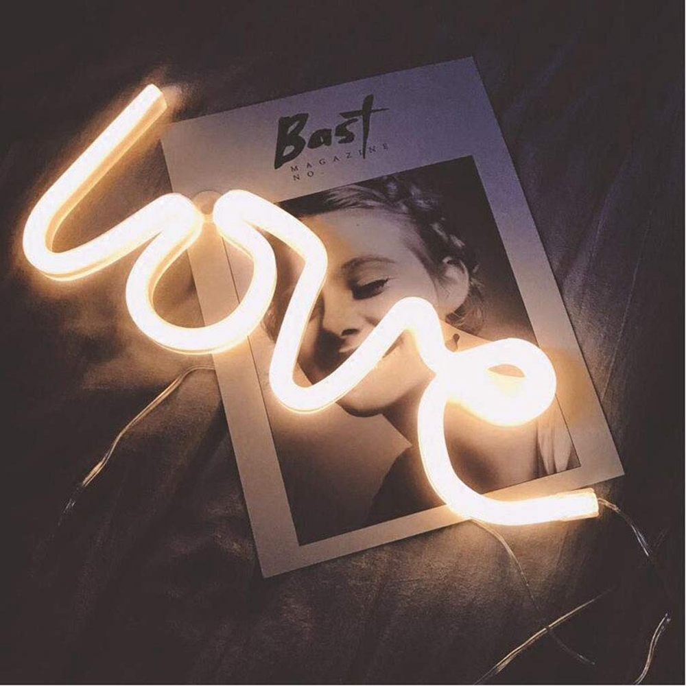 Neon kærlighedsskilte lys kunst dekorativt teltskilt væg bordindretning til bryllupsfest børneværelse stue hus bar pub hotel