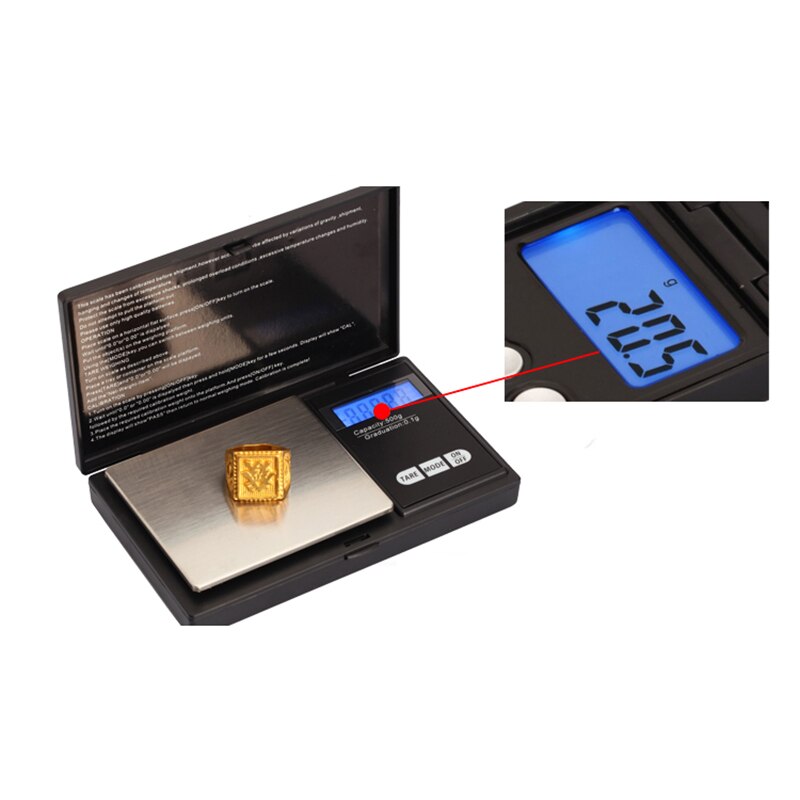 200g/0.01g LCD Digital Pocket Diamond Jewelry Bijoux Sterling Silver Scale Gold Gram Balance Electronic Scales Weight Scale