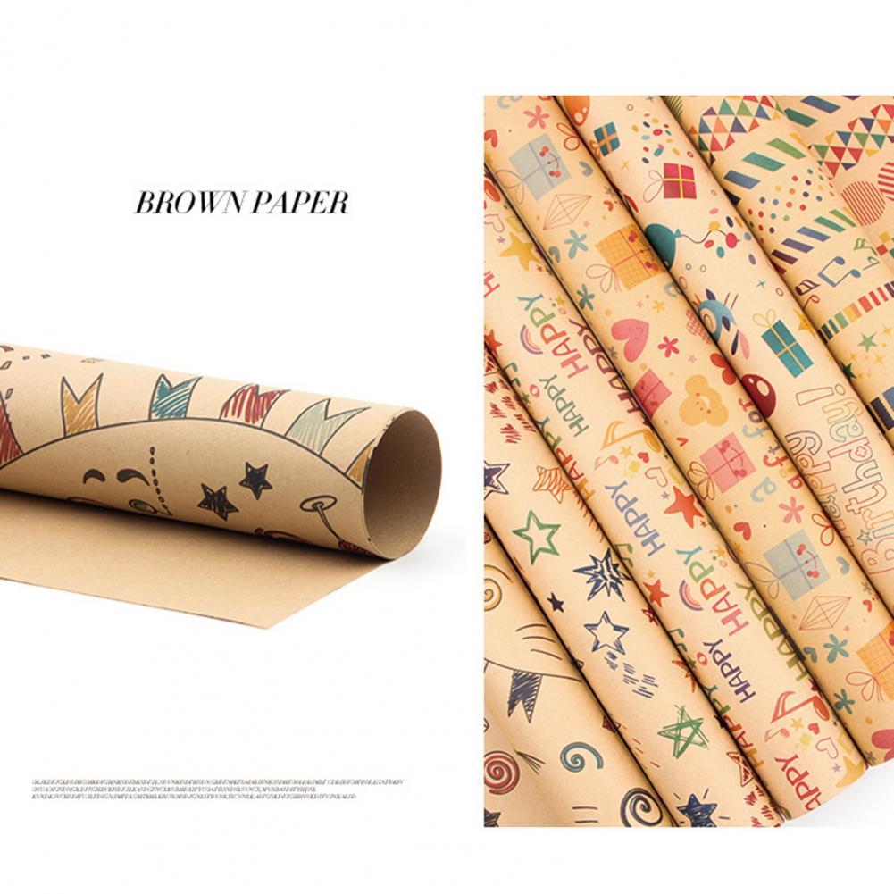 Practical 1 Set Great Star Balloon Pattern Packing Papers 8 Styles Packing Paper Multi-purpose for Home