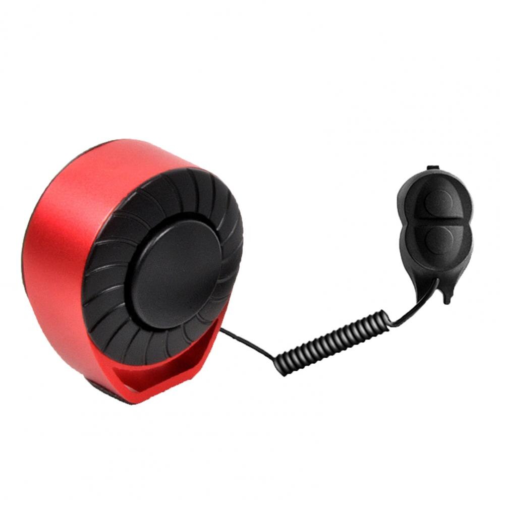 Electronic Horn Waterproof Electronic Bell Fastener Tape Bike Electric Bell Compact Bicycle Horn for Cycling: Red